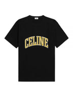 CELINE Loose Cotton Jersey Short Sleeve T-Shirt Black