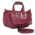 Chloe Etel Shoulder Bag Leather 2way Pink Gold 88188