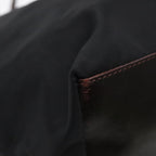 FENDI Tote Bag Nylon Leather Black Dark Brown Silver88189