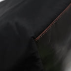 FENDI Tote Bag Nylon Leather Black Dark Brown Silver88189