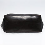 FENDI Tote Bag Nylon Leather Black Dark Brown Silver88189