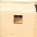 FENDI Zucca Canvas Vanity Hand Bag Brown Black Silver88313