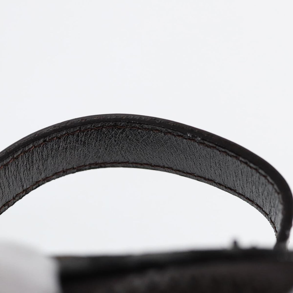 FENDI Zucca Canvas Vanity Hand Bag Brown Black Silver88313