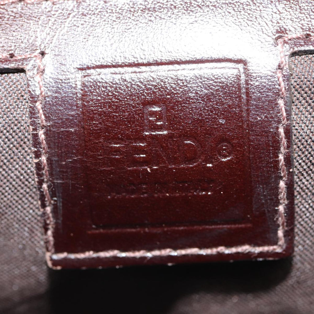 FENDI Zucca Canvas Mamma Baguette Shoulder Bag Brown Black Silver88343