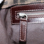 FENDI Zucca Canvas Mamma Baguette Shoulder Bag Brown Black Silver88343