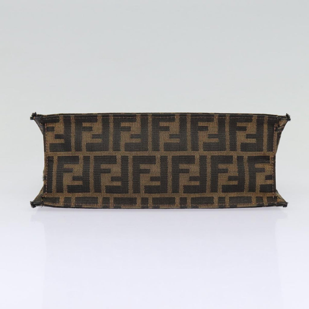 FENDI Zucca Canvas Mamma Baguette Shoulder Bag Brown Black Silver88343