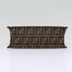 FENDI Zucca Canvas Mamma Baguette Shoulder Bag Brown Black Silver88343