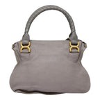 Chloe Mercy Shoulder Bag Leather Gray Gold 88407