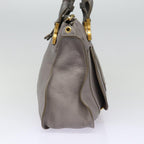 Chloe Mercy Shoulder Bag Leather Gray Gold 88407