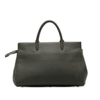 Saint Laurent Cabas Handbag in Grain Leather Grey