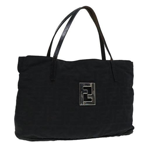 FENDI Zucca Canvas Tote Bag Silver Black88546