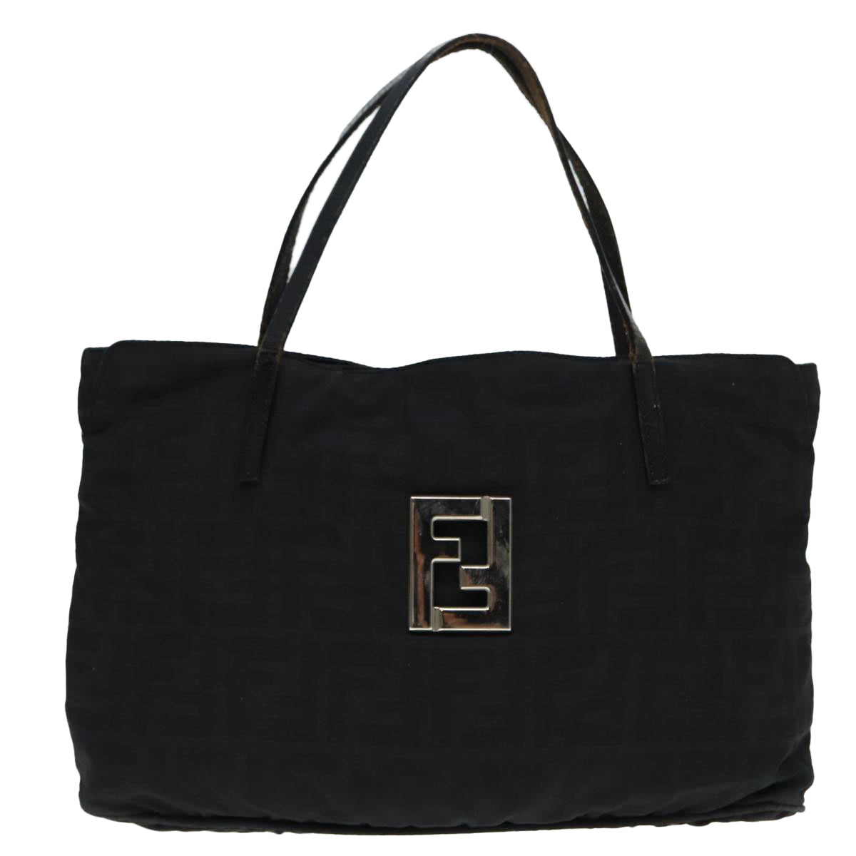 FENDI Zucca Canvas Tote Bag Silver Black88546