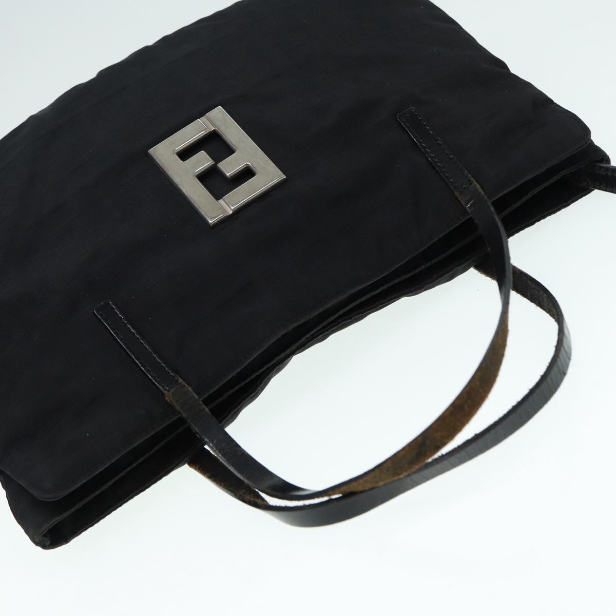 FENDI Zucca Canvas Tote Bag Silver Black88546