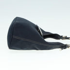 FENDI Mamma Baguette Shoulder Bag Canvas Navy Silver88583