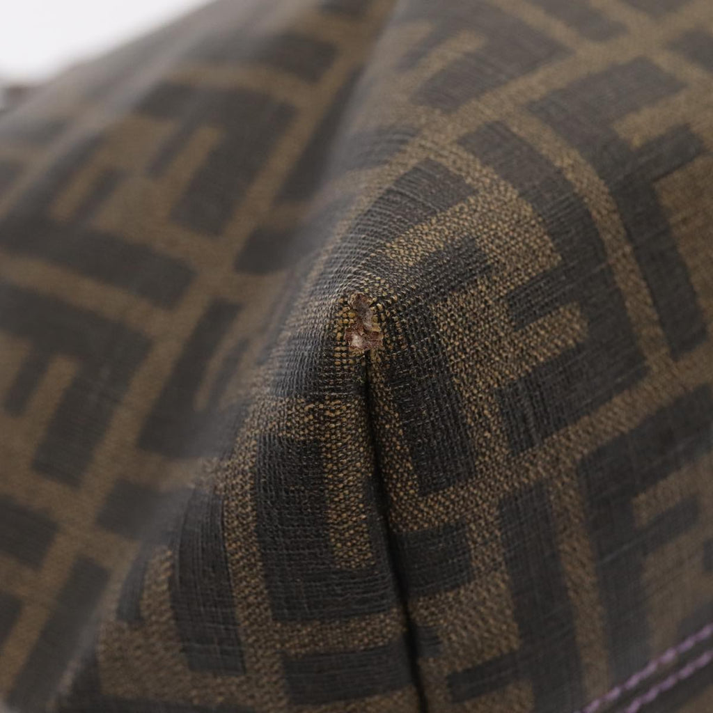 FENDI Zucca Canvas Tote Bag Brown Black88673