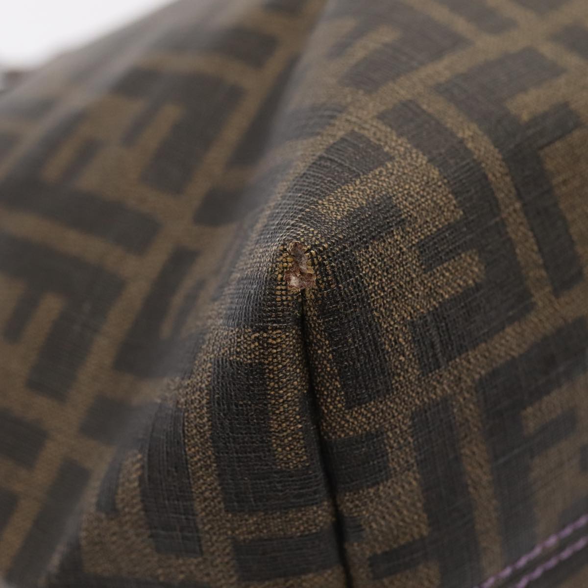 FENDI Zucca Canvas Tote Bag Brown Black88673