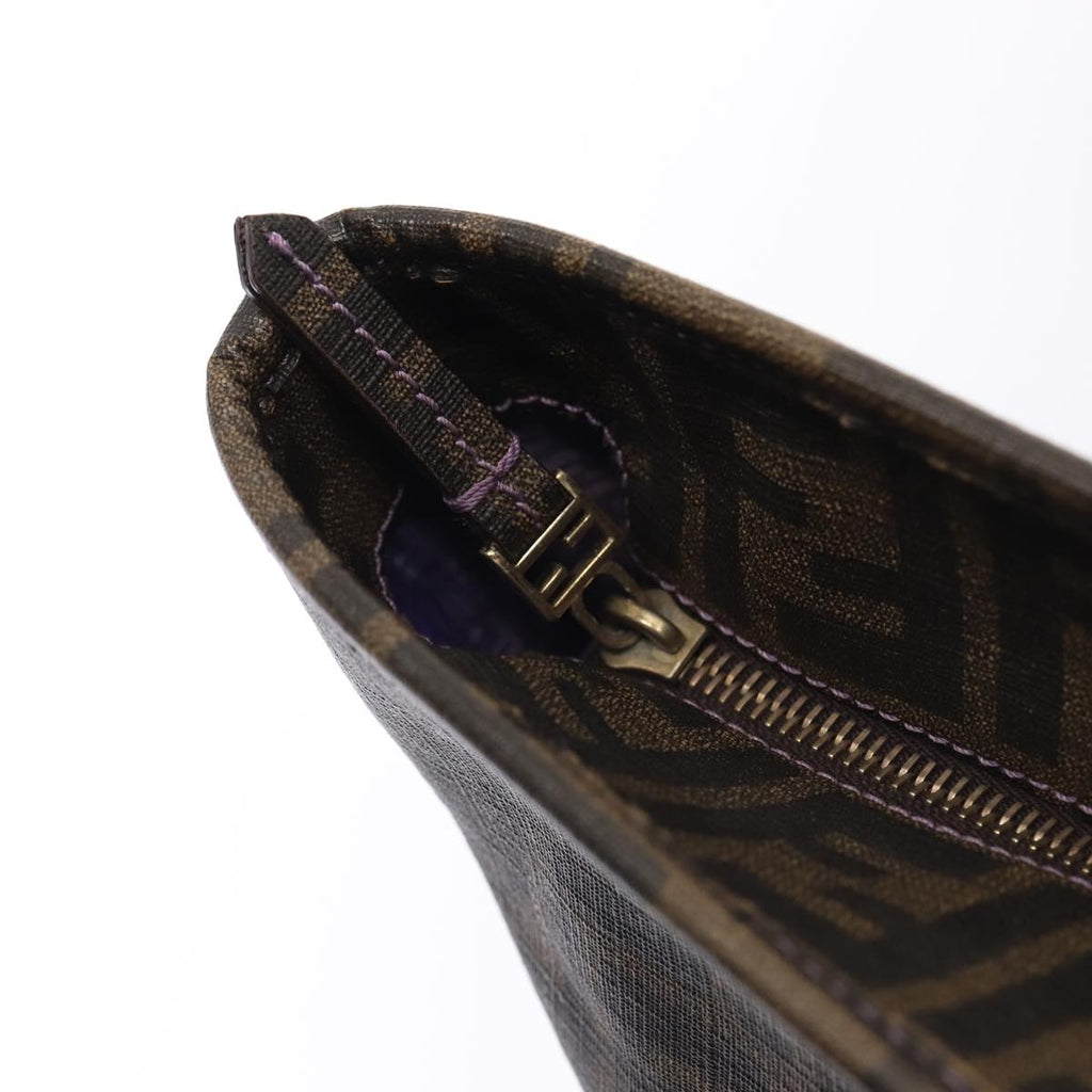 FENDI Zucca Canvas Tote Bag Brown Black88673