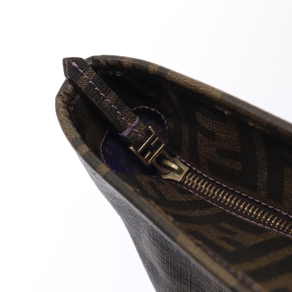 FENDI Zucca Canvas Tote Bag Brown Black88673