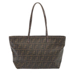 FENDI Zucca Canvas Tote Bag Brown Black88673