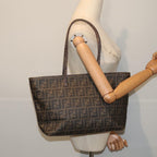 FENDI Zucca Canvas Tote Bag Brown Black88673