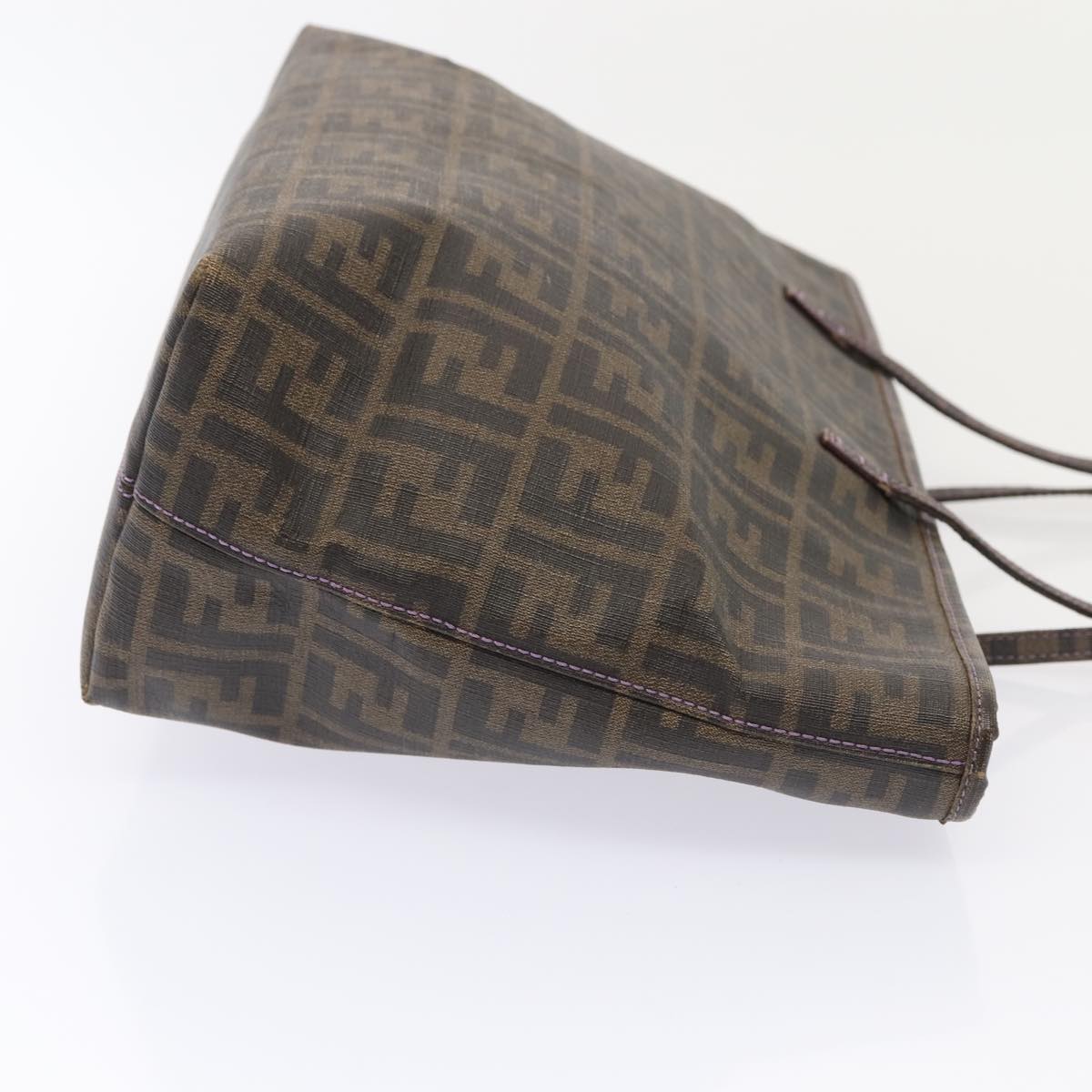 FENDI Zucca Canvas Tote Bag Brown Black88673