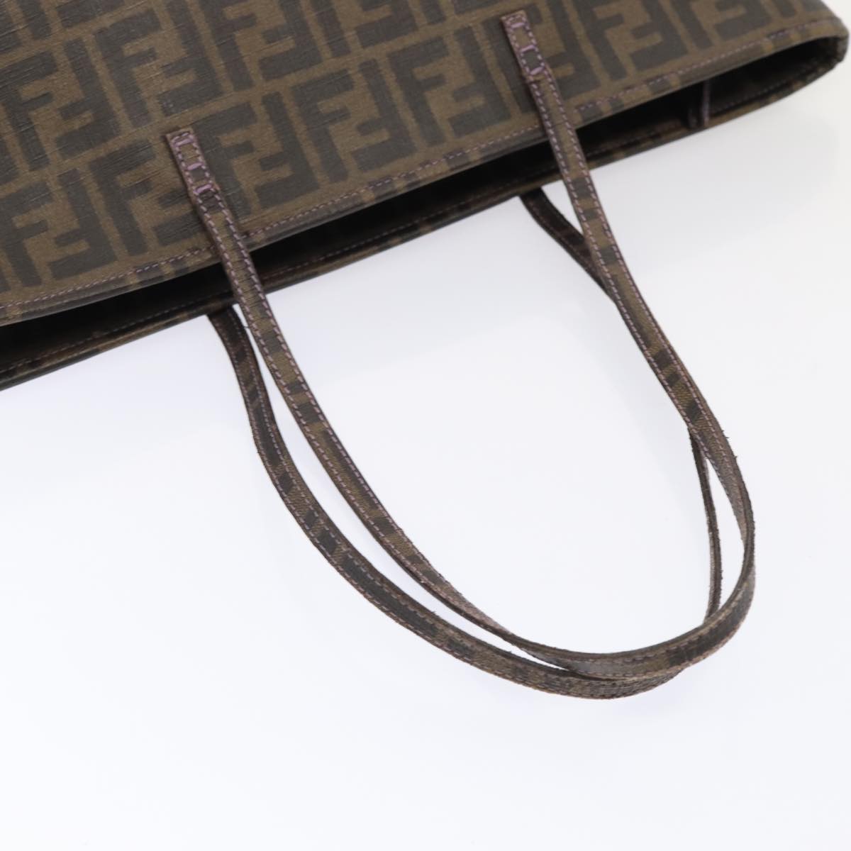 FENDI Zucca Canvas Tote Bag Brown Black88673