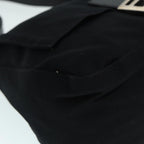 FENDI Mamma Baguette Shoulder Bag Nylon Black Silver88735