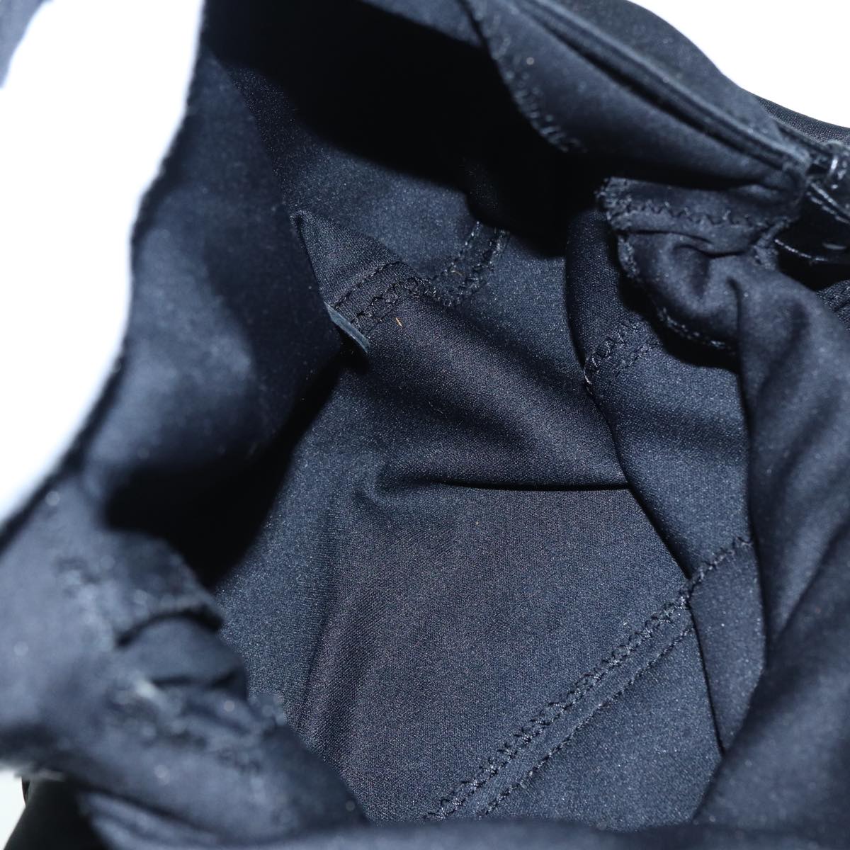 FENDI Mamma Baguette Shoulder Bag Nylon Black Silver88735