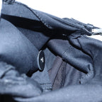 FENDI Mamma Baguette Shoulder Bag Nylon Black Silver88735