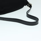 FENDI Mamma Baguette Shoulder Bag Nylon Black Silver88735