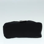 FENDI Mamma Baguette Shoulder Bag Nylon Black Silver88735