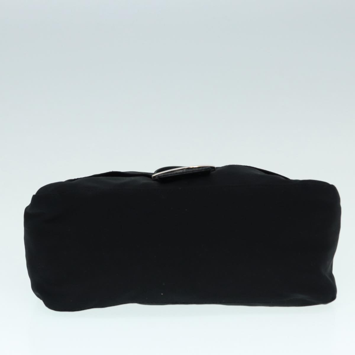 FENDI Mamma Baguette Shoulder Bag Nylon Black Silver88735