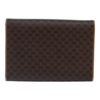 CELINE Macadam Canvas Shoulder Bag PVC Leather Brown Gold Auth 88762