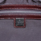 FENDI Zucca Canvas Hand Bag Brown Black Silver88785