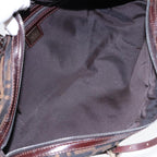 FENDI Zucca Canvas Hand Bag Brown Black Silver88785