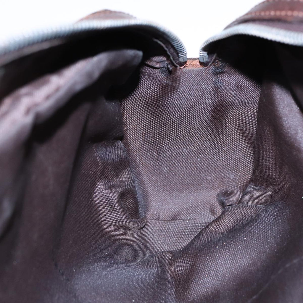 FENDI Zucca Canvas Hand Bag Brown Black Silver88785