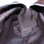 FENDI Zucca Canvas Hand Bag Brown Black Silver88785