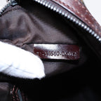 FENDI Zucca Canvas Hand Bag Brown Black Silver88785