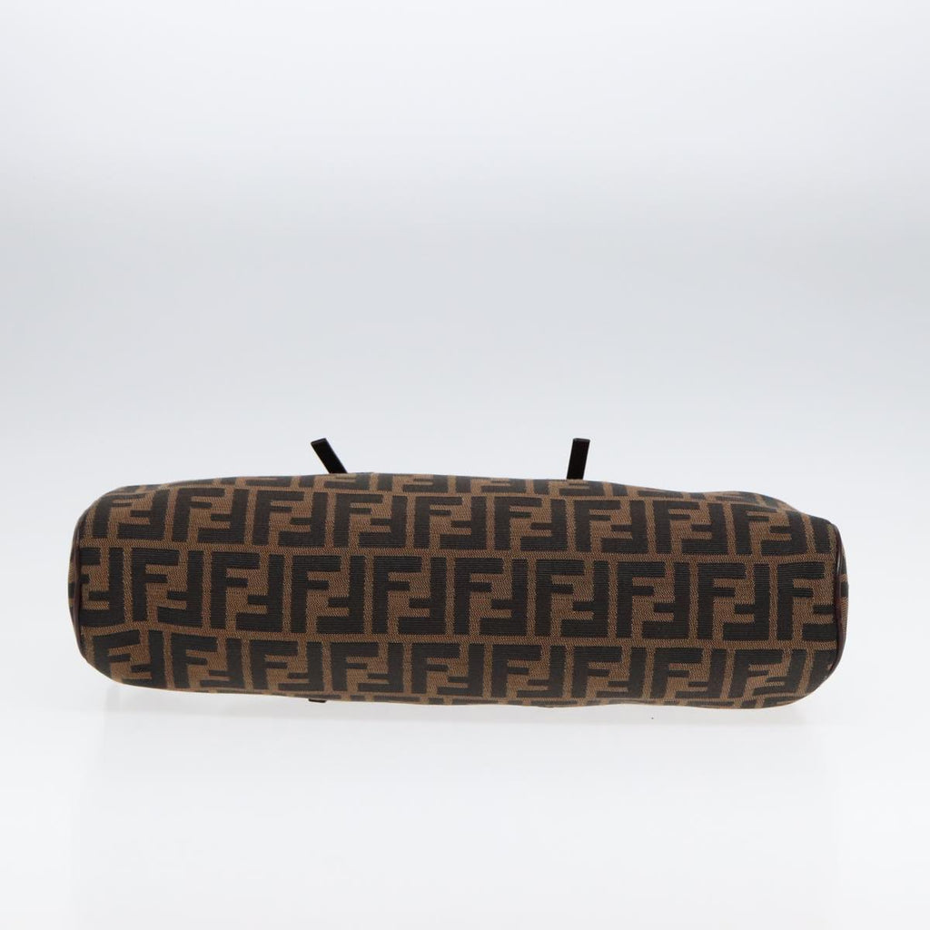 FENDI Zucca Canvas Hand Bag Brown Black Silver88785