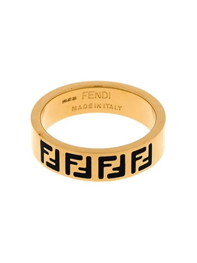 Fendi FF Logo Band Ring Gold