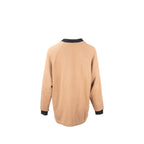GUCCI Size XS Vintage Logo Sweatshirt Cotton Carmel/Multicolour