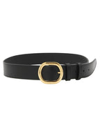 CELINE Vintage Calfskin Medium Western Belt Black