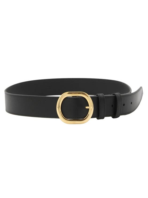 CELINE Vintage Calfskin Medium Western Belt Black