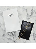 CELINE Triomphe Mini Brass Necklace Gold