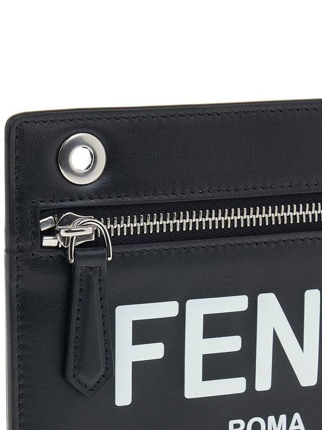 Fendi Peekaboo Pocket Clutch Bag Black