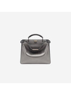 Fendi Peekaboo ISeeU Mini Leather Tote Bag Grey