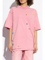Balenciaga Balenciaga T-shirt With Print, Women's, Pink