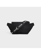 CELINE Logo Print Small Nylon Belt Bag Black