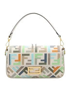 Fendi Baguette Canvas Shoulder Bag