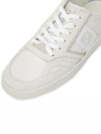 Fendi Step Leather Low Top Sneakers White